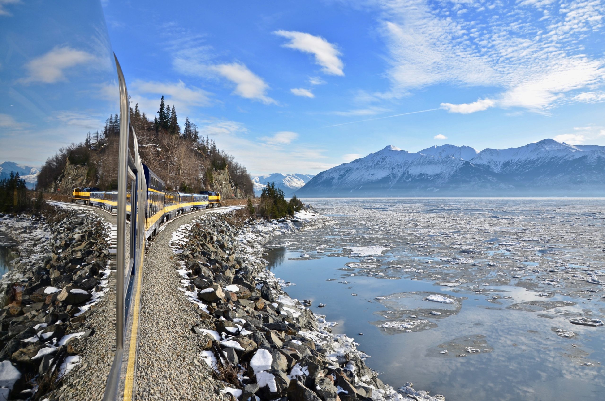 Alaska Demiryolu Kış Nicole Geils